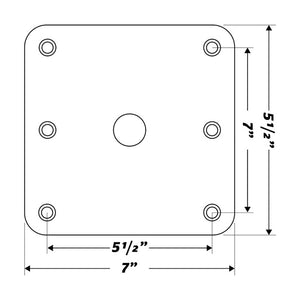 Wise - KingPin 7" x 7" Base Plate Only [8WD2000-2]