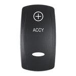 Pacer Actuator - 'ACCY' f/V Series Contura Switches - Black - Laser Etched (Top/Bottom Light) [EV2LE-ACC]