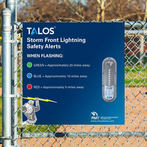 TALOS Standard Lightning Detector w/14"x14" Safety Information Sign [SFD-1414P-MTB]