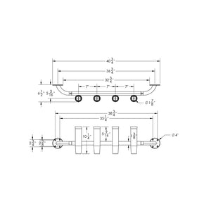 TACO 4-Rod Transom Mount Rod Rack [F31-3504BSA-1]