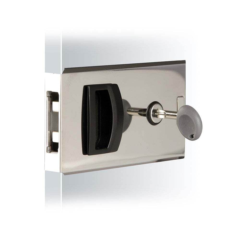 Southco Flush Sliding Door Latch - Square - Aluminum [MF-01-110-60]