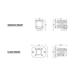 RIGID Industries Ignite Surface Mount Diffused - Pair - Black [20541]