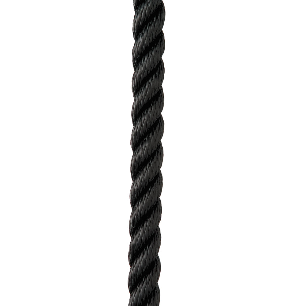 New England Ropes 1/2" Premium 3-Strand Dock Line - Black - 15 [C6054-16-00015]