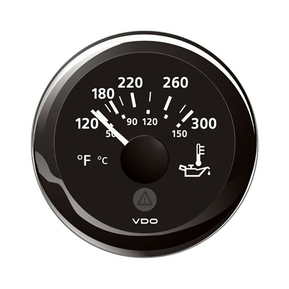 Veratron 52MM (2-1/16") ViewLine Oil Temperature Gauge 120-300F - Black Dial  Bezel [A2C59514165]