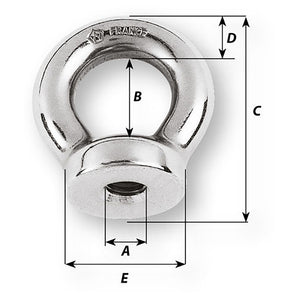 Wichard 6mm Eye Nut - 1/2" Diameter [06333]